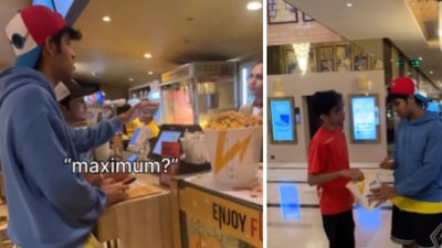 Sarthak Sachdevva visited a PVR multiplex for his popcorn challenge. (Instagram/ sarthaksachdevva) Sarthak Sachdevva visited a PVR multiplex for his popcorn challenge. (Instagram/ sarthaksachdevva)