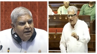 Rajya Sabha chairman Jagdeep Dhankhar and Trinamool Congress MP Derek O’ Brien in the Rajya Sabha on August 7. (Youtube/SansadTV) Rajya Sabha chairman Jagdeep Dhankhar and Trinamool Congress MP Derek O’ Brien in the Rajya Sabha on August 7. (Youtube/SansadTV)