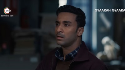 Gyaarah Gyaarah review: Raghav Juyal plays a police officer. Gyaarah Gyaarah review: Raghav Juyal plays a police officer.
