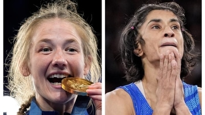Sarah Hildebrandt, who won gold in Vinesh Phogat's category, reveals she is a ‘big weight cutter’ Sarah Hildebrandt, who won gold in Vinesh Phogat's category, reveals she is a ‘big weight cutter’