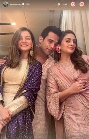 Huma Qureshi poses next to Rachit Singh.
