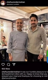 A screengrab of Chef Surender Mohan's deleted post. A screengrab of Chef Surender Mohan's deleted post.