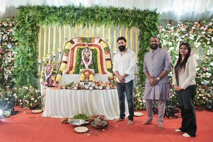 Yash after the puja. Yash after the puja.