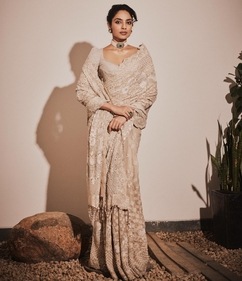 Sobhita Dhulipala in a pastel-hued saree (Photo: Instagram) Sobhita Dhulipala in a pastel-hued saree (Photo: Instagram)