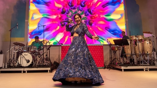 Neeti Mohan on stage at the Paris Olympics in France Neeti Mohan on stage at the Paris Olympics in France