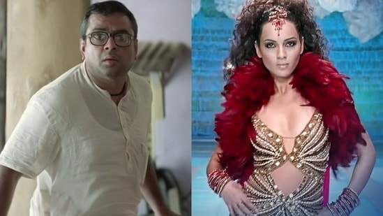 Paresh Rawal and Kangana Ranaut in Hera Pheri and Fashion. Paresh Rawal and Kangana Ranaut in Hera Pheri and Fashion.