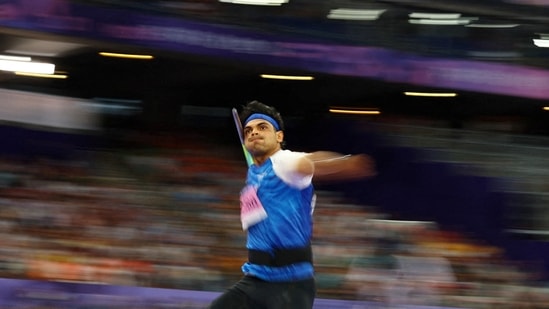 Neeraj Chopra, who has been managing a groin injury started with a no-throw. He ended up being able to find just one legitimate throw. That was in his second attempt after his great rival and friend Arshad Nadeem of Pakistan registered an Olympic record throw of 92.97m. Neeraj responded by throwing a season-best 89.45m, which was over 1.8m more than what he threw in Tokyo to win gold.&nbsp; (REUTERS)