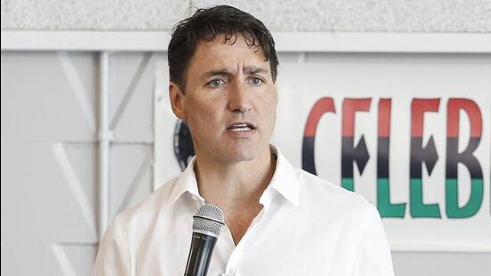 Prime Minister Justin Trudeau speaks to Black History Month Manitoba members at a community club in Winnipeg, Tuesday,on Tuesday. (AP)