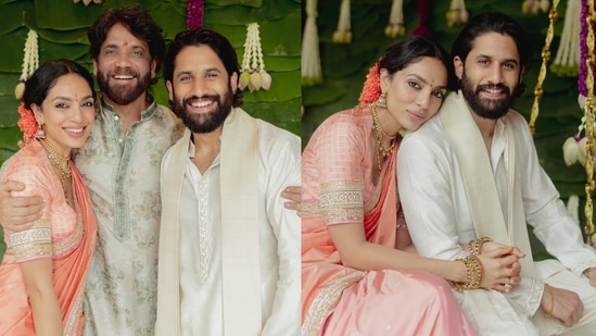 Nagarjuna shares first photos following Sobhita Dhulipala and Naga Chaitanya's engagement(Photos: X/iamnagarjuna)