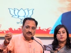 Delhi BJP president Virendra Sachdeva along with party MP Bansuri Swaraj at a press conference in New Delhi on July 10. Delhi BJP president Virendra Sachdeva along with party MP Bansuri Swaraj at a press conference in New Delhi on July 10.