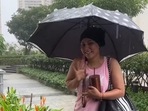 Hina Khan stepped out in the rain to go to the gym.