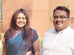 IAS officer Puja Khedkar with her parents. IAS officer Puja Khedkar with her parents.