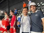 Tanmay Garg in blue, and Shantanu in white.