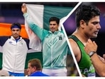 Pakistan's Arshad Nadeem won the gold in the Olympic javelin final while defending champion Neeraj Chopra bagged silver.
(PTI) Pakistan's Arshad Nadeem won the gold in the Olympic javelin final while defending champion Neeraj Chopra bagged silver.
(PTI)