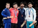 Aman Sehrawat replaced PV Sindhu as the youngest Indian to win an Olympic medal as he won bronze in men's 57kg freestyle wrestling. Aman is the seventh Indian to win an Olympic medal in wrestling and this is the eighth time that the sport has provided a Games medal for the country overall,. (AP)