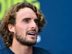 Stefanos Tsitsipas of Greece addresses the media during the ATP Masters 1000 National Bank Open at Stade IGA on August 4, 2024 in Montreal, Canada(Getty Images via AFP)