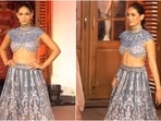 Mira Rajput and her abs steal the show during JADE by Monica and Karishma's showcase. (Instagram ) Mira Rajput and her abs steal the show during JADE by Monica and Karishma's showcase. (Instagram )