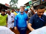 Leader of Opposition in Lok Sabha and former Wayanad MP Rahul Gandhi at the landslide site in Chooralmala, Wayanad on August 1. Leader of Opposition in Lok Sabha and former Wayanad MP Rahul Gandhi at the landslide site in Chooralmala, Wayanad on August 1.
