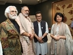 Sunil Sethi, FDCI Chairman; Giriraj Singh, Minister of Textiles; Pabitra Margherita, Minister of State for Textiles and Rachna Shah, Secretary, Ministry of Textiles at the opening of the Textile Gallery II “TRADITION & INNOVATION” under Ministry of Textiles at National Crafts Museum & Hastkala Academy