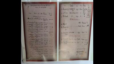 A printed copy of the original FIR displayed at an exhibition organised by Medieval and Modern History Department of Lucknow University on Friday (Sourced) A printed copy of the original FIR displayed at an exhibition organised by Medieval and Modern History Department of Lucknow University on Friday (Sourced)