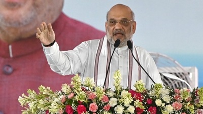 Union home minister Amit Shah. (Keshav Singh/HT) Union home minister Amit Shah. (Keshav Singh/HT)