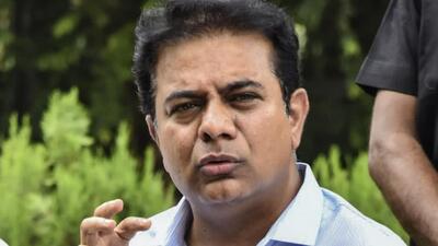 BRS working president KT Rama Rao blamed it on the negligence on the part of chief minister A Revanth Reddy, who also handles the municipal administration portfolio, for the collapse of the retaining wall of the Sunkishala project. (PTI) BRS working president KT Rama Rao blamed it on the negligence on the part of chief minister A Revanth Reddy, who also handles the municipal administration portfolio, for the collapse of the retaining wall of the Sunkishala project. (PTI)