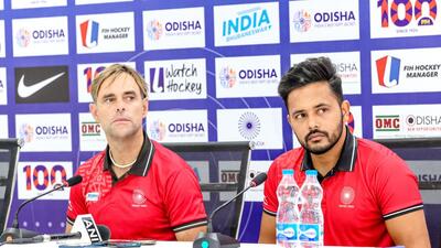 India men’s hockey team coach Craig Fulton (L) with skipper Harmanpreet Singh. (Hockey India) India men’s hockey team coach Craig Fulton (L) with skipper Harmanpreet Singh. (Hockey India)