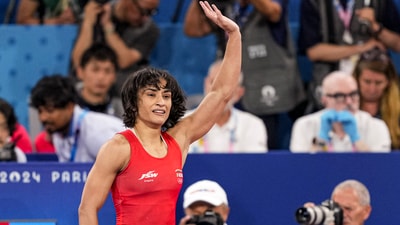 Vinesh Phogat's plea for a joint-silver medal at women's 50kg wrestling at Paris Olympics was accepted by the Court of Arbitration for Sports (CAS) (PTI) Vinesh Phogat's plea for a joint-silver medal at women's 50kg wrestling at Paris Olympics was accepted by the Court of Arbitration for Sports (CAS) (PTI)