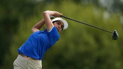 Diksha Dagar and Aditi Ashok had a tough time of it on the third day of women's individual golf. Diksha finished T42. (AP) Diksha Dagar and Aditi Ashok had a tough time of it on the third day of women's individual golf. Diksha finished T42. (AP)