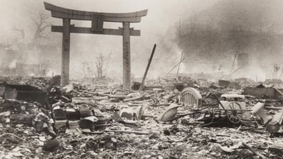 Nagasaki was hit by an atomic bomb three days after Hiroshima. Nagasaki was hit by an atomic bomb three days after Hiroshima.