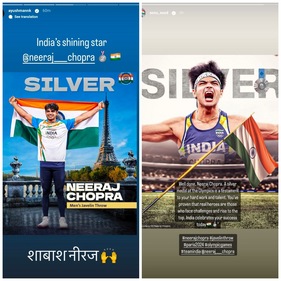 Ayushmann Khurrana and Sonu Sood called Neeraj Chopra a star after he won the silver medal at Paris Olympics 2024. Ayushmann Khurrana and Sonu Sood called Neeraj Chopra a star after he won the silver medal at Paris Olympics 2024.