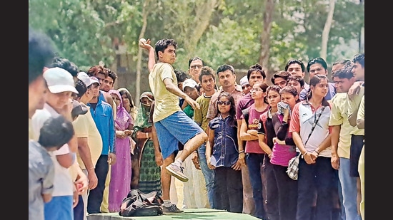 A still from Million Dollar Arm (2014), about the first two Indians to make it to a major baseball team.