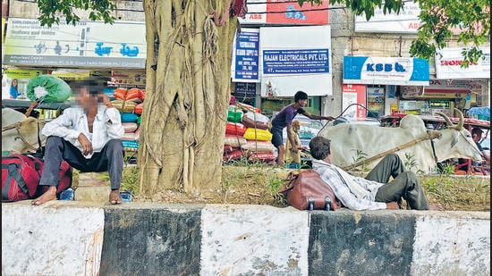 Many scenes of GB Road are also the scenes of any other place in the capital--cars, bikes, bullock carts. (HT Photo)