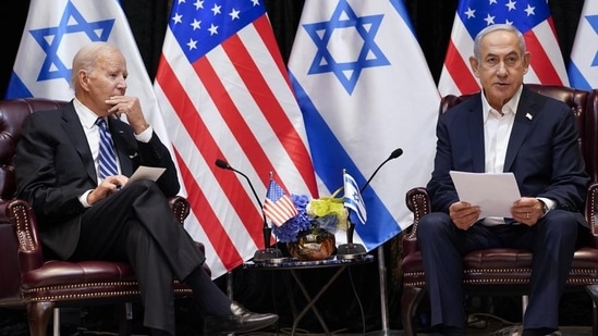 President Joe Biden (left) and Israeli Prime Minister Benjamin Netanyahu (AP)