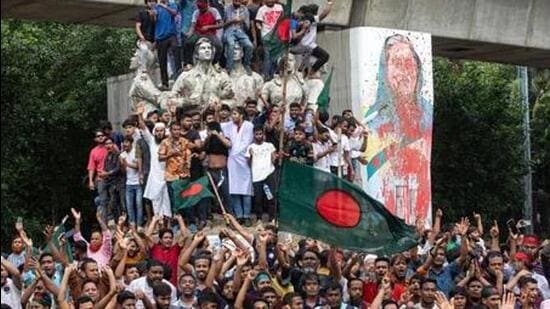 Sheikh Hasina resigned and the PM and fled Bangladesh on Monday amid nationwide violent protests (AP Photo)