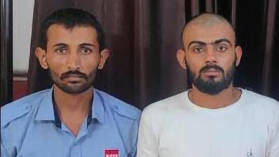 The arrested suspects were identified as Nirmal (single name), 25,and Mukesh Kumar, 26. (HT photo)