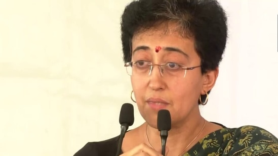 AAP leader Atishi breaks down as she welcomes Supreme Court's bail to Manish Sisodia. (ANI)