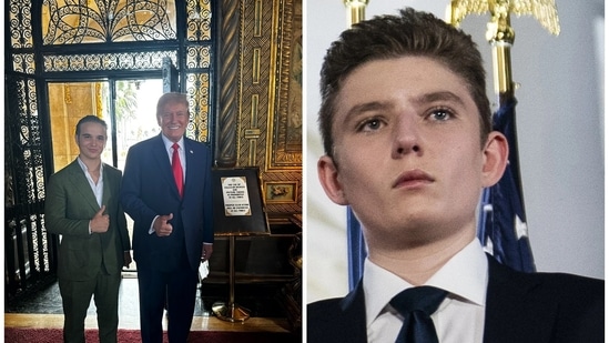 Influencer Bo Loudon, who holds a combined following of over 320,000 people on Instagram and X and has familial ties to Trump's previous presidential campaign, declared that he and Barron, 18, are “best friends”.(X@BoLoudon/AP)