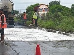 Bills worth around <span class='webrupee'>₹</span>21,000 crores of contractors carrying out work related to roads, bridges, government buildings etc are pending (Hindustan Times) Bills worth around <span class='webrupee'>₹</span>21,000 crores of contractors carrying out work related to roads, bridges, government buildings etc are pending (Hindustan Times)