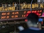 An electronic ticker displays stock figures in Shanghai, China, on Wednesday, Aug. 7, 2024. The People's Bank of China is potentially getting the respite it's been hoping for from global financial markets, bringing closer a dose of monetary stimulus long awaited by investors and traders. Photographer: Qilai Shen/Bloomberg(Bloomberg) An electronic ticker displays stock figures in Shanghai, China, on Wednesday, Aug. 7, 2024. The People's Bank of China is potentially getting the respite it's been hoping for from global financial markets, bringing closer a dose of monetary stimulus long awaited by investors and traders. Photographer: Qilai Shen/Bloomberg(Bloomberg)