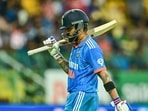 India's Virat Kohli walks back to the pavilion after his dismissal during the second one-day international (ODI) cricket match between India and Sri Lanka