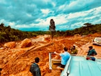 Leader of Opposition in the Lok Sabha Rahul Gandhi visited a landslide-hit area in Wayanad district on Augusts 2.(PTI) Leader of Opposition in the Lok Sabha Rahul Gandhi visited a landslide-hit area in Wayanad district on Augusts 2.(PTI)