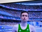 The image shows the Irish runner at the 2024 Paris Olympics event. His name has sparked a meme fest on X. 