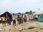 The incident occurred under the jurisdiction of Madhuban Bapudham police station area around 7.30pm, and the land has a presence of about 100-150 shanties. (Sakib Ali/HT Photo) The incident occurred under the jurisdiction of Madhuban Bapudham police station area around 7.30pm, and the land has a presence of about 100-150 shanties. (Sakib Ali/HT Photo)