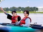 BTS members Jungkook and Jimin pose for new travel variety show poster. BTS members Jungkook and Jimin pose for new travel variety show poster.