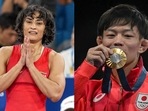 Rei Higuchi (left), who won gold in Paris, was disqualified for being overweight in Tokyo Rei Higuchi (left), who won gold in Paris, was disqualified for being overweight in Tokyo