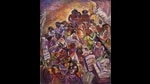 Refugees by Paritosh Sen; 1946. Refugees by Paritosh Sen; 1946.