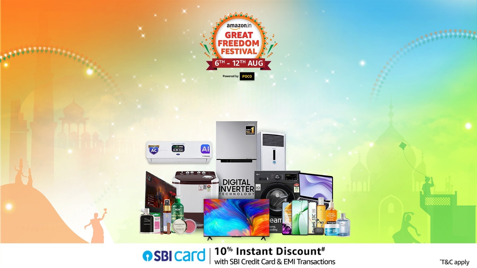 Amazon TV Sale: Get unbeatable discounts and deals on 43-, 55- and 65-inch TVs from top brands in this freedom festival