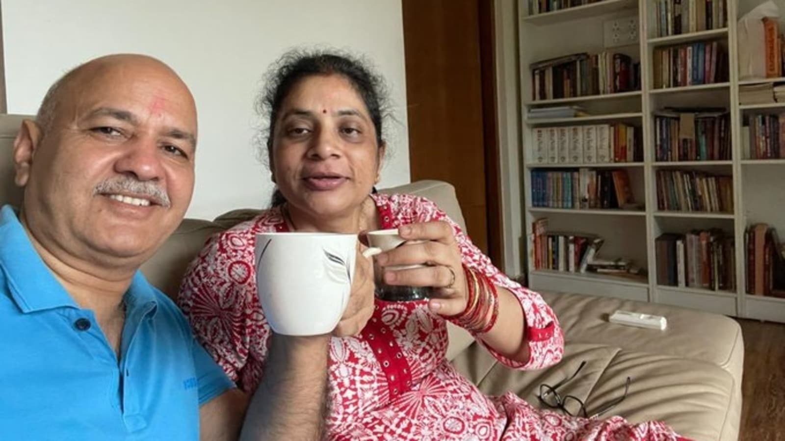 Manish Sisodia posts selfie with wife after bail: ‘First morning tea…after 17 months’