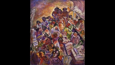 Refugees by Paritosh Sen; 1946. Refugees by Paritosh Sen; 1946.